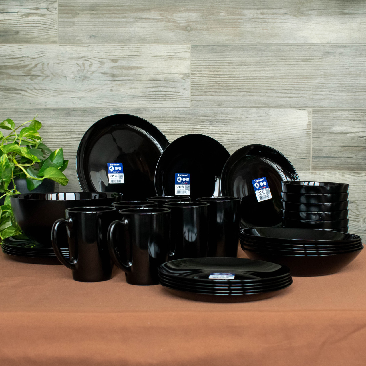 Набір посуду Luminarc Diwali black 31 предметів у тих тарі