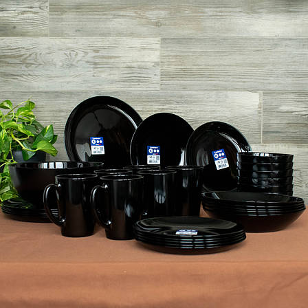 Набір посуду Luminarc Diwali black 31 предметів у тих тарі, фото 1