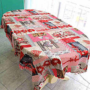 Скатертина Різдвяна 140x180 см | Новорічна скатерка | Святкова зимова скатертина