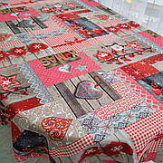 Скатертина Різдвяна 110x150 см | Новорічна скатерка | Святкова зимова скатертина