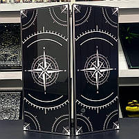 Нарди скляні з алюмінієвим корпусом Роза Вітрів 61×27×5см подарункові, фото 2