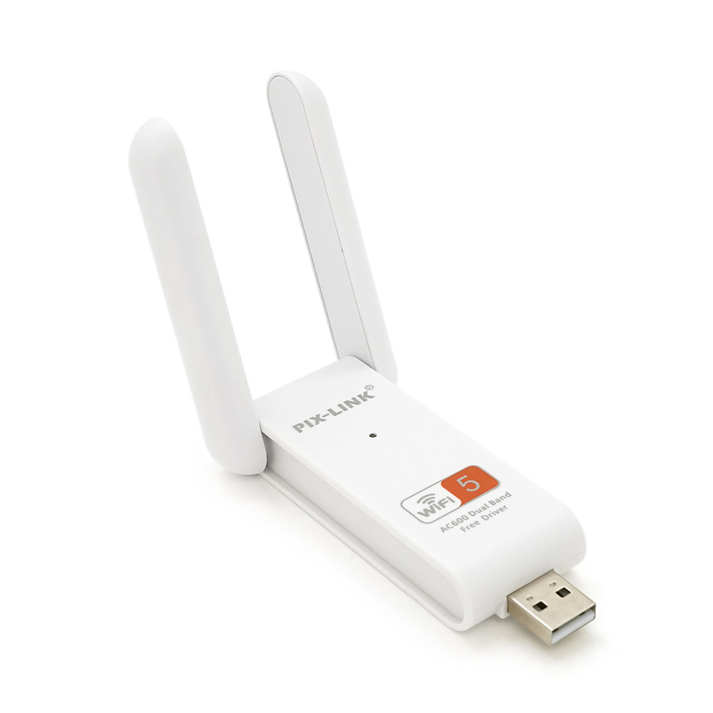 Бездротовий мережевий адаптер Wi-Fi-USB Merlion LV-UAC03D,RTL8811CU, з 2-ма антенами 10см,802.11bgn ,600MB,2.4