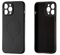 Матовий тонкий чохол з MagSafe на Iphone 13 pro max чорний мікрофібра