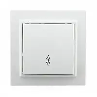 Вимикач 1-й прохідний вбудований Milana GISelt, білий G8005