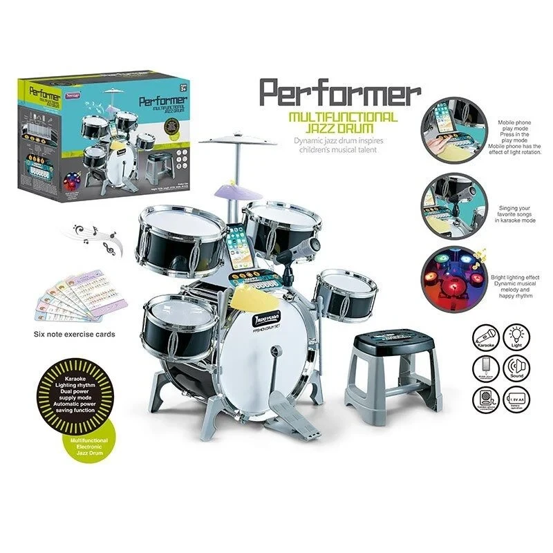 Барабанна установка зі стільцем Jazz Drum Q 530 A (розмір 67-40,5-в72см)