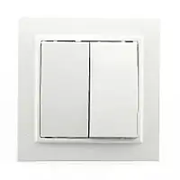 Вимикач 2 вбудований Milana GISelt, білий G8002