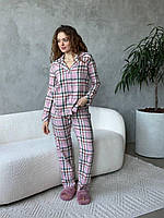 Піжама в клітинку. Жіночий домашній костюм. Нічний комплект для дівчат., фото 4