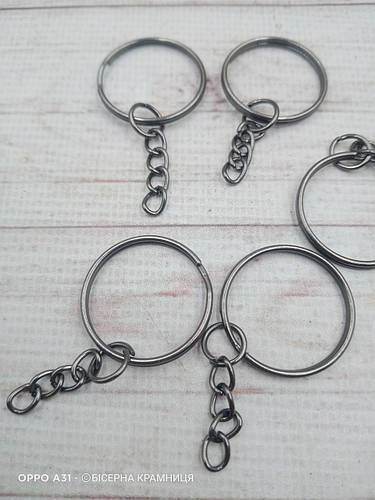 Основа для брелка черного цвета, диаметр кольца 25 мм. (ID#2415741458 ...