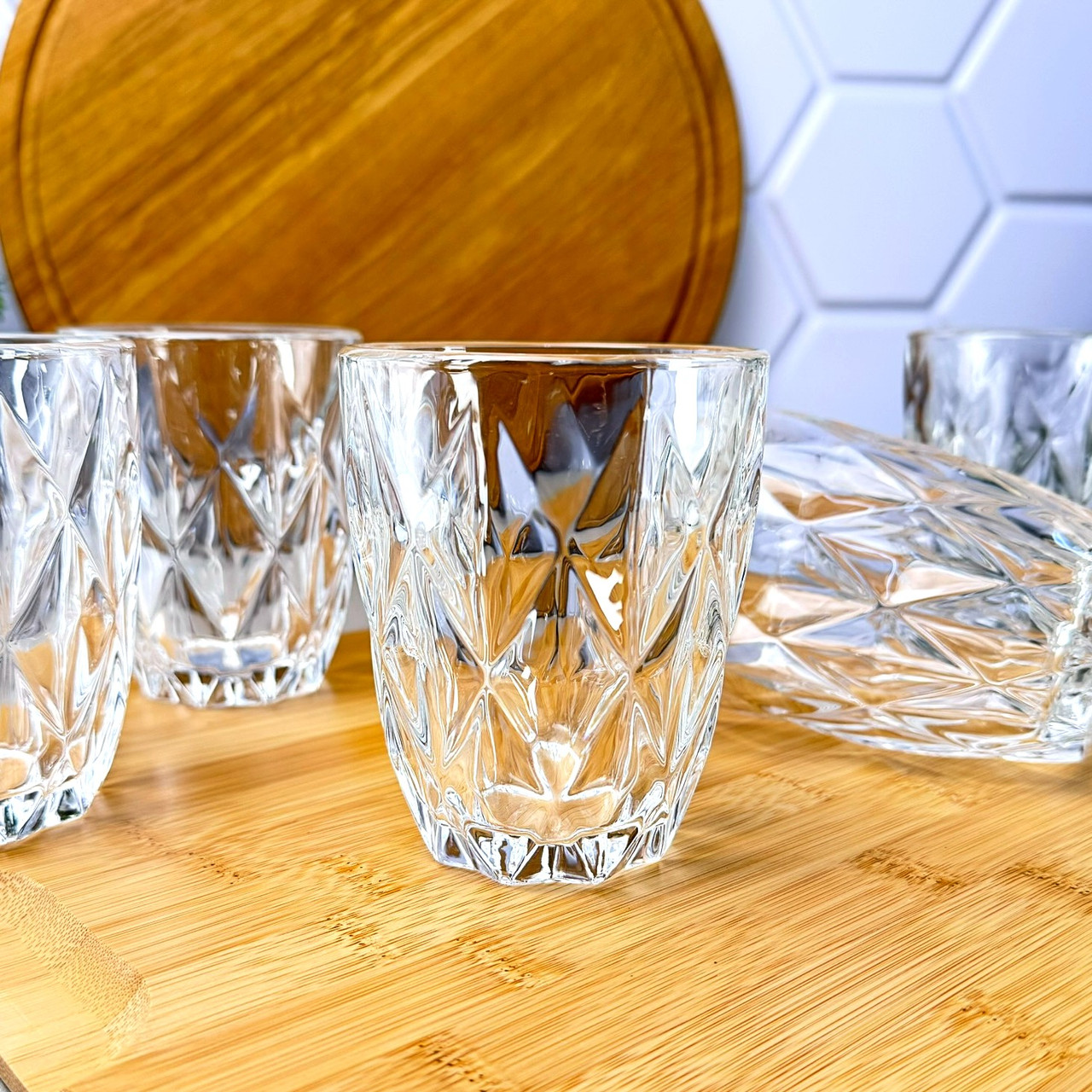 Набір склянок 240 мл 6 шт Прозорий Вінтаж