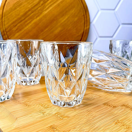 Набір склянок 240 мл 6 шт Прозорий Вінтаж, фото 1