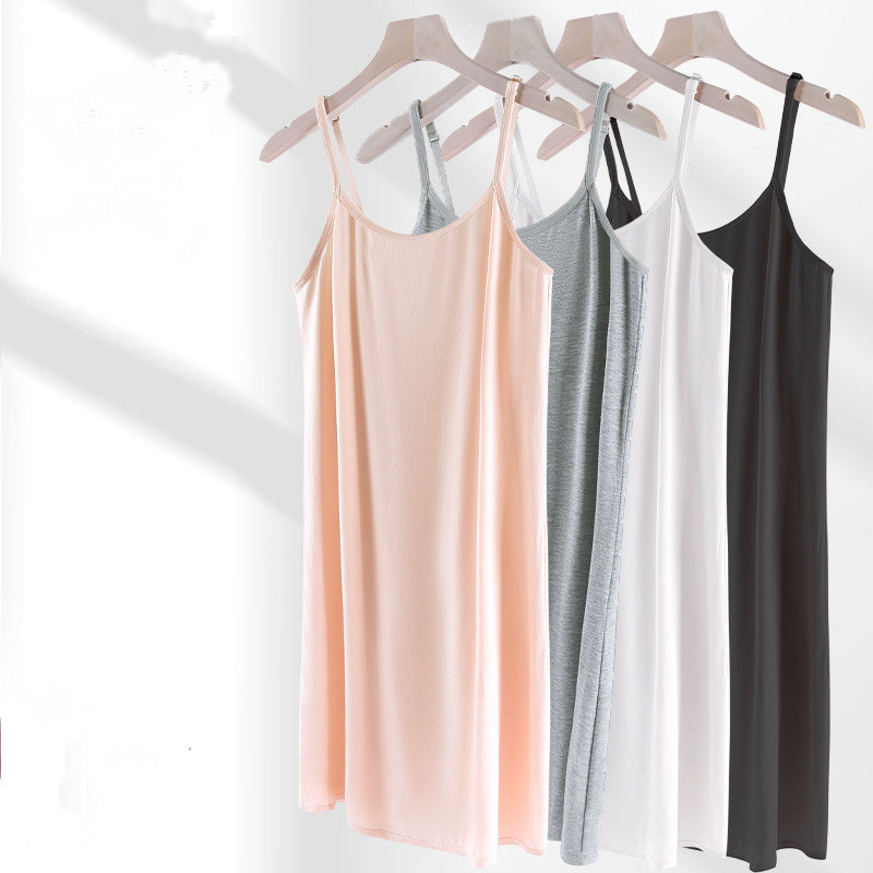 Нічна сорочка з модалу на регульованих бретелях, фото 1