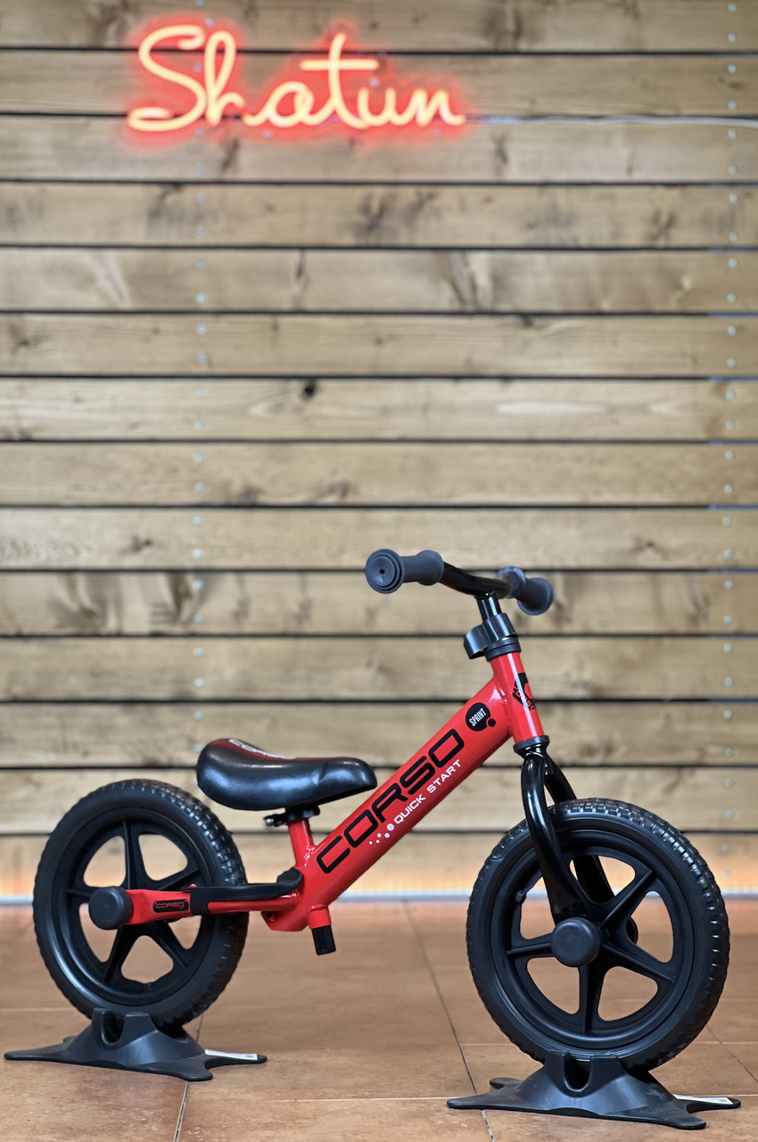 Біговел велобіг 12" Corso SPRINT JR-74115 EVA піна червоний