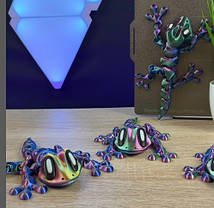 Іграшка 3D Великий Гекон на магнітах. Фігурка Гекона рухома на 3Д принтері, фото 2