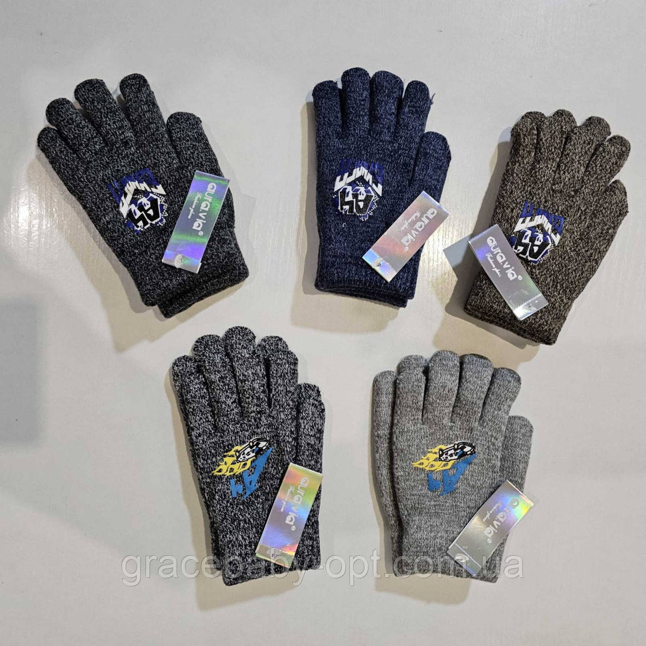 Рукавички для дітей оптом, 5-7 рр.,  № NFK978, фото 1