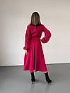 Вельветова сукня міді з розкльошеною спідницею під пояс із рукавами ліхтариками (р. 42-52) 2py5888, фото 3