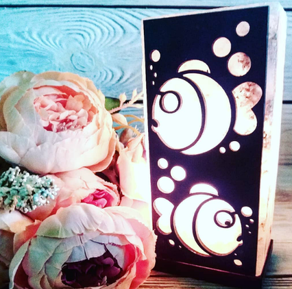 Соляна лампа, нічник "Рибки" 2 кг 000040879