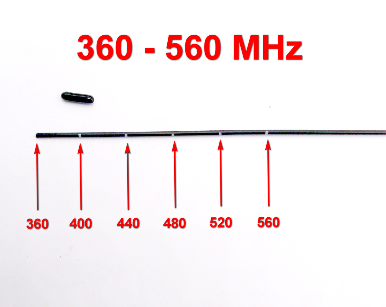 Антена для TX передавача пульта 433Mhz SMA-диполь з маркерами для обрізання 360-560 Mhz