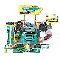 Ігровий набір 2 в 1 Іграшкова вантажівка Трек для машинок Перегони 46 елементів