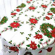 Скатертина Різдвяна 140x180 см | Новорічна скатерка | Святкова зимова скатертина