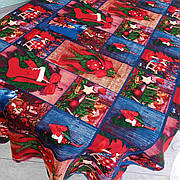 Скатертина Різдвяна 140x180 см | Новорічна скатерка | Святкова зимова скатертина