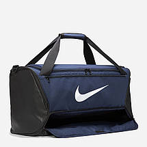 Спортивна сумка для тренувань міська дорожня сумка для речей Nike Brasilia 9.5 M Duffel 9.5 60L синя, фото 6
