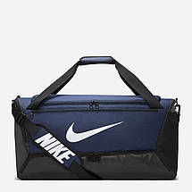 Спортивна сумка для тренувань міська дорожня сумка для речей Nike Brasilia 9.5 M Duffel 9.5 60L синя, фото 3