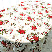 Скатертина Різдвяна 110x150 см | Новорічна скатерка | Святкова зимова скатертина