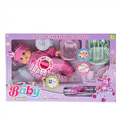 Інтерактивний Пупс з візочком Mountainking 12 звуків та аксеуарів