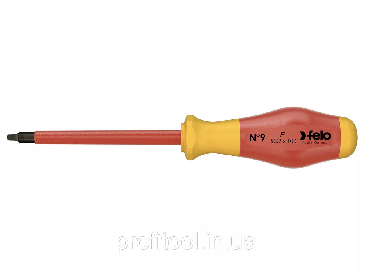 Викрутка діелектрична квадрат FELO ERGONІС VDE 1000V SQ1х100х90 мм (91910090)