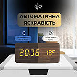 Настільний годинник будильник електронний, фото 3