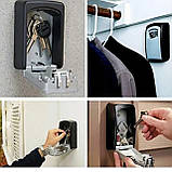 Металевий міні сейф для ключів з кодовим замком, фото 3