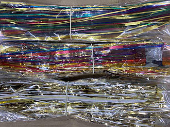 Новорічні прикраси на ялинку дощик різний різнобарвний