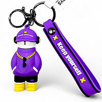 Брелок Ведмедик фіолетовий