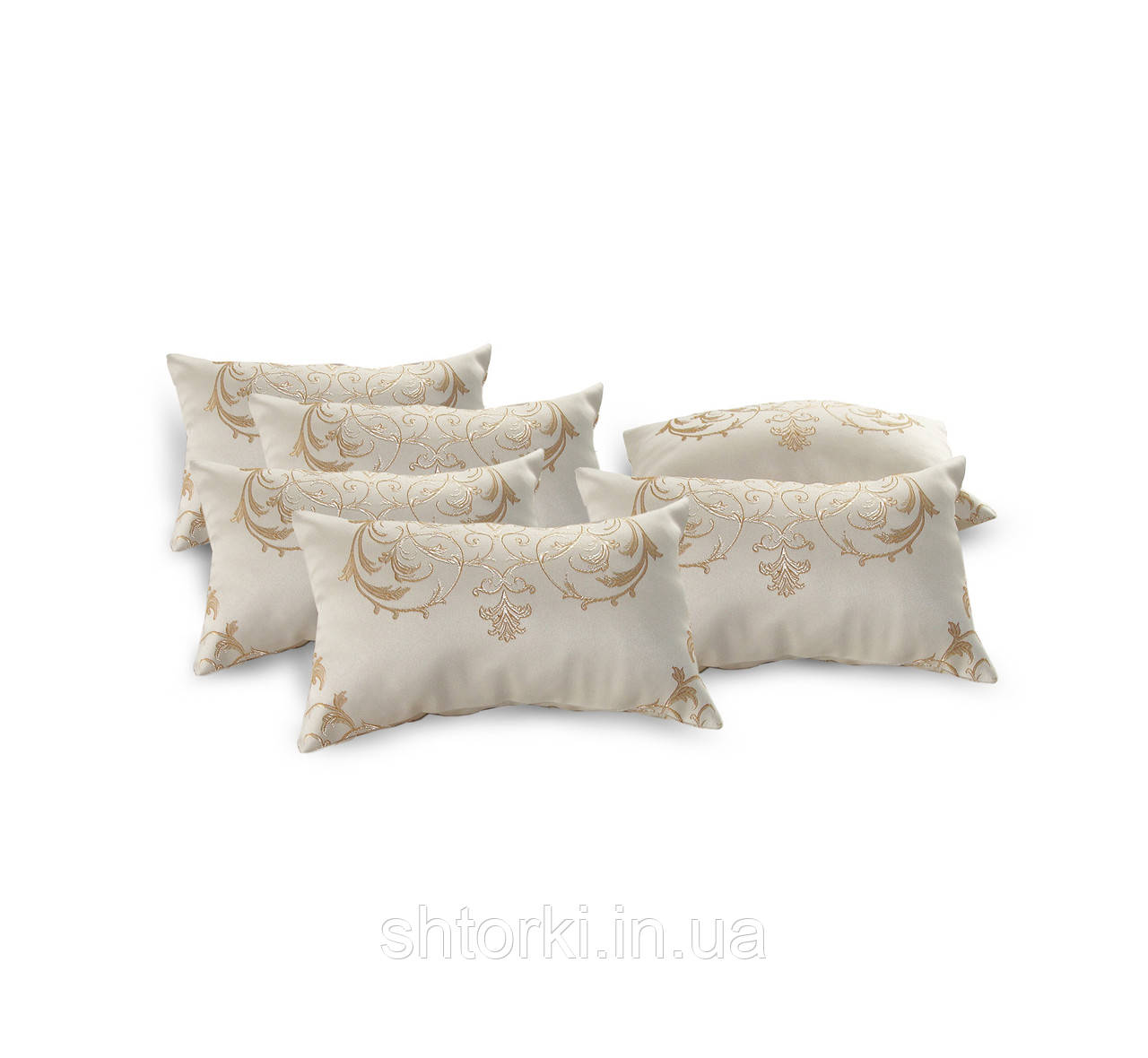 Комплект декоративних подушок Firanka Damask 35х20см 6шт молочний (п_0276)