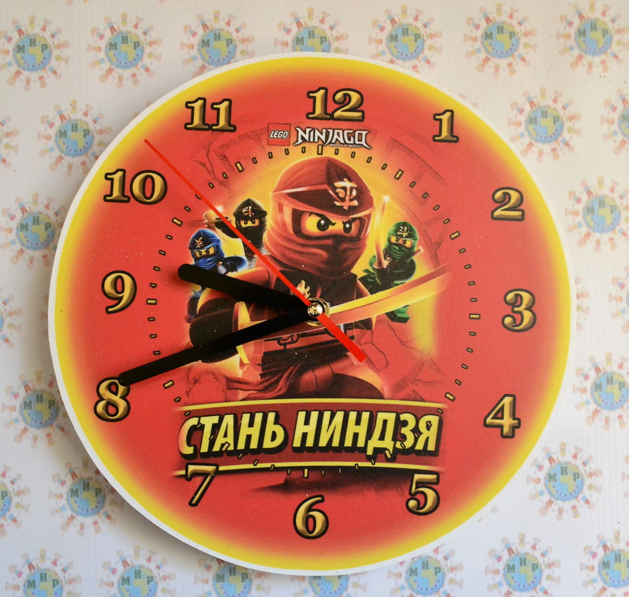 Настінний годинник Лего Ніндзяго