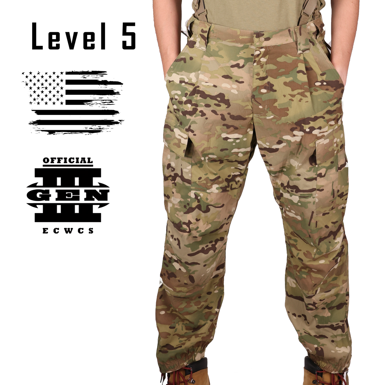 Штани ECWCS Gen III Level 5, Розмір: X-Large Long, Колір: MultiCam, Soft Shell, фото 1