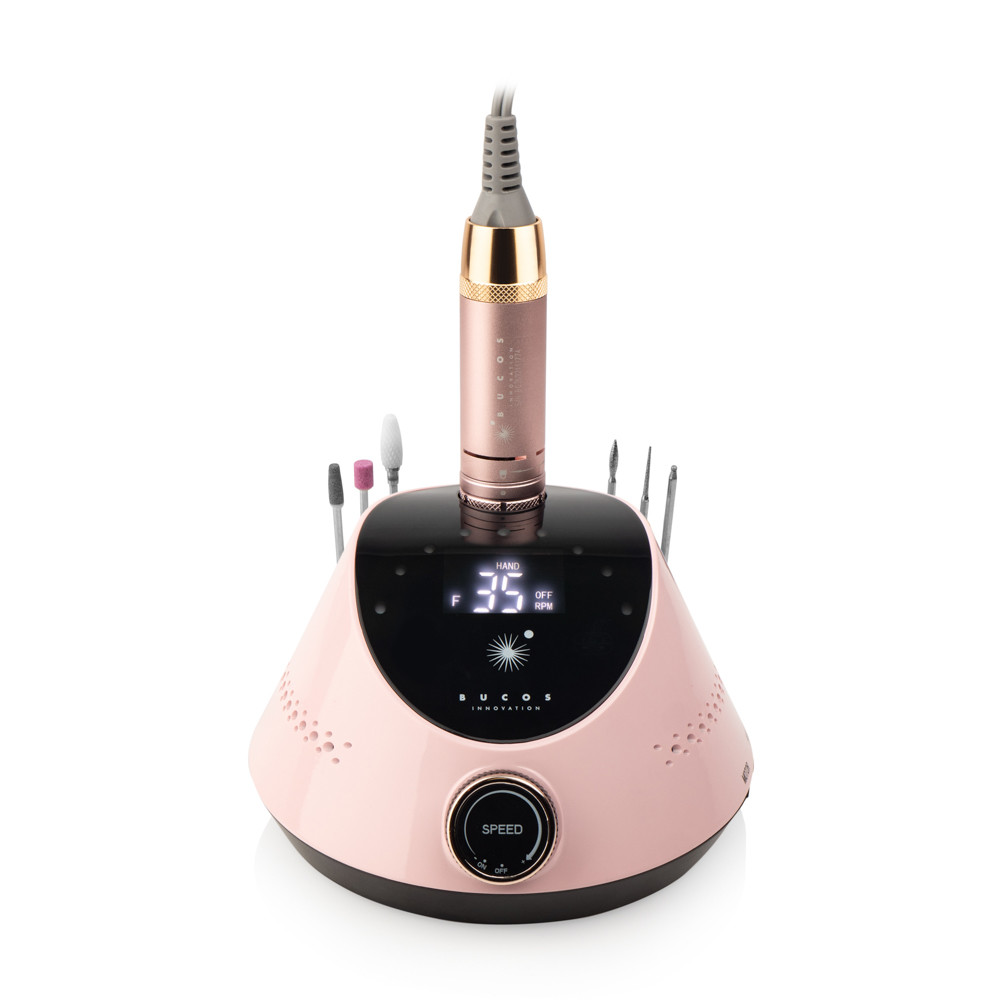 Фрезер для манікюру Bucos Nail Drill X2 PRO, 65 Вт, 35 000 об/хв BLUSH PINK, фото 1