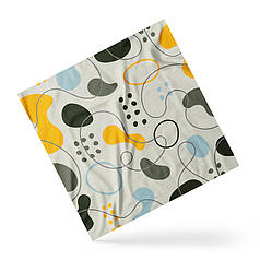 Хустка на голову і шию «Абстрактні жовті візерунки. Abstract yellow patterns»