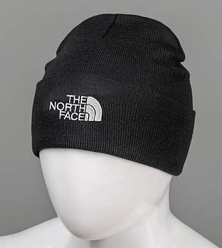 Шапка молодіжна з вишивкою TheNorthFace (m33), Чорний