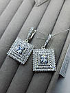 Сережки з підвісом і цирконом срібло Жизель, фото 3