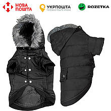 Куртка з капюшоном одяг для собак Flamingo Polar Black, розмір 34 см