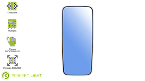 Основне дзеркало підігрів р/керування MERCEDES ACTROS PERFEKT LIGHT 503-MB9501H-2 (0008109516, 0018109116)