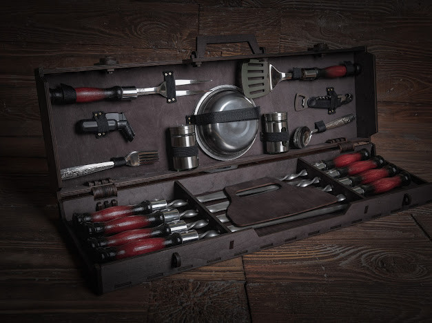 Набір шампурів Red + гравіювання