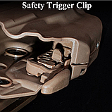 Тактична суб-компактна кобура для пістолету з зажимом для ременя desert brown, фото 6