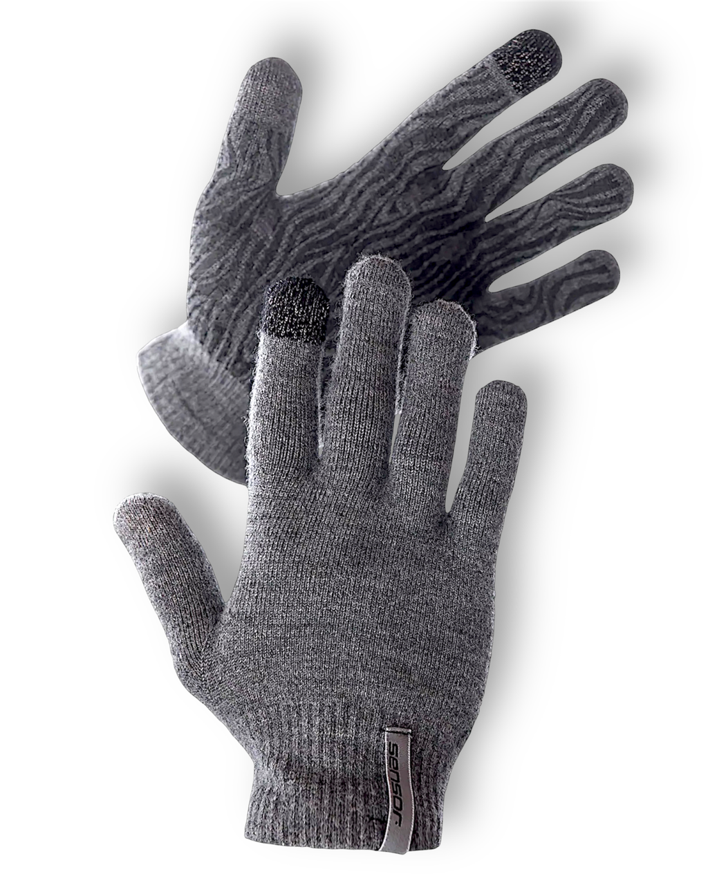 Рукавиці зимові 98% вовна Sensor Merino L/XL сірий, сенсорні антиковзаючі, фото 1