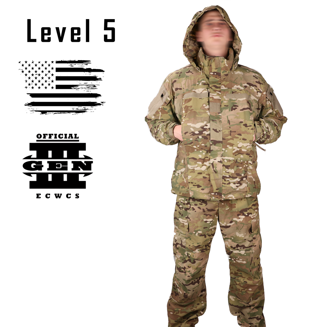 Комплект ECWCS Gen III Level 5, Розмір: X-Large X-Long, Колір: MultiCam, Soft Shell, фото 1