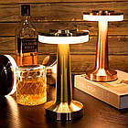 Сенсорна лампа-нічник (3 режими), від USB, 20см, AT-D91-1, Золотий / Настільна лампа на акумуляторі, фото 2