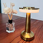 Сенсорна лампа-нічник (3 режими), від USB, 20см, AT-D91-1, Золотий / Настільна лампа на акумуляторі, фото 7