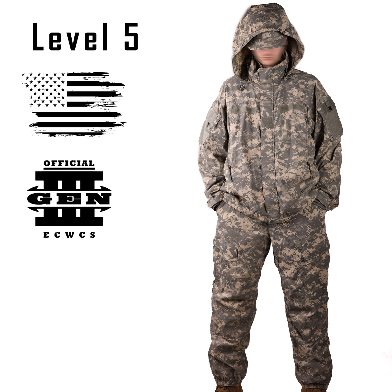 Комплект ECWCS Gen III Level 5, Розмір: Large Regular, Колір: ACUpat UCP, Soft Shell, фото 1