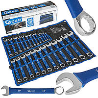 Інструмент для роботи з кріпленням Комбіновані гайкові ключі з гумовою рукояткою GEKO G11147